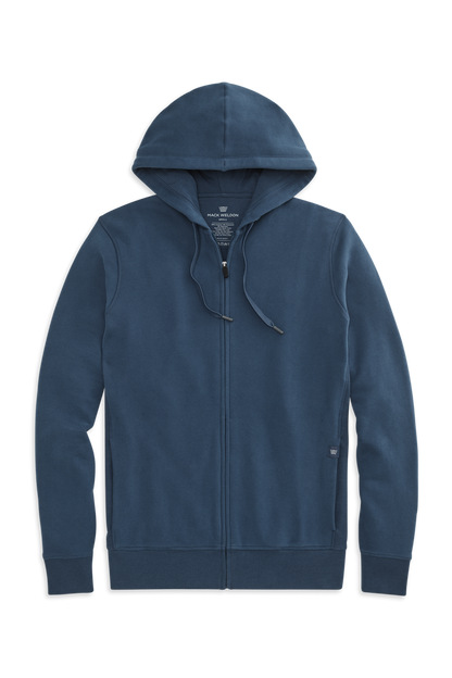 Night Owl | Front view of Ace Full Zip Hooded Sweatshirt in Night Owl