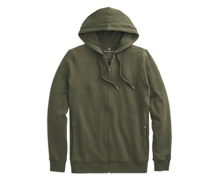 Commando | Front view of Ace Full Zip Hooded Sweatshirt in Commando