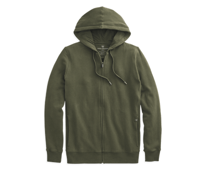Commando | Front view of Ace Full Zip Hooded Sweatshirt in Commando
