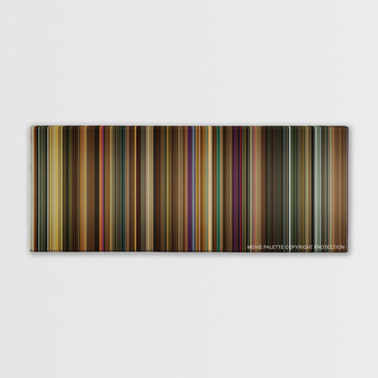 Across the Universe color palette canvas print: thousands of thin vertical stripes of color