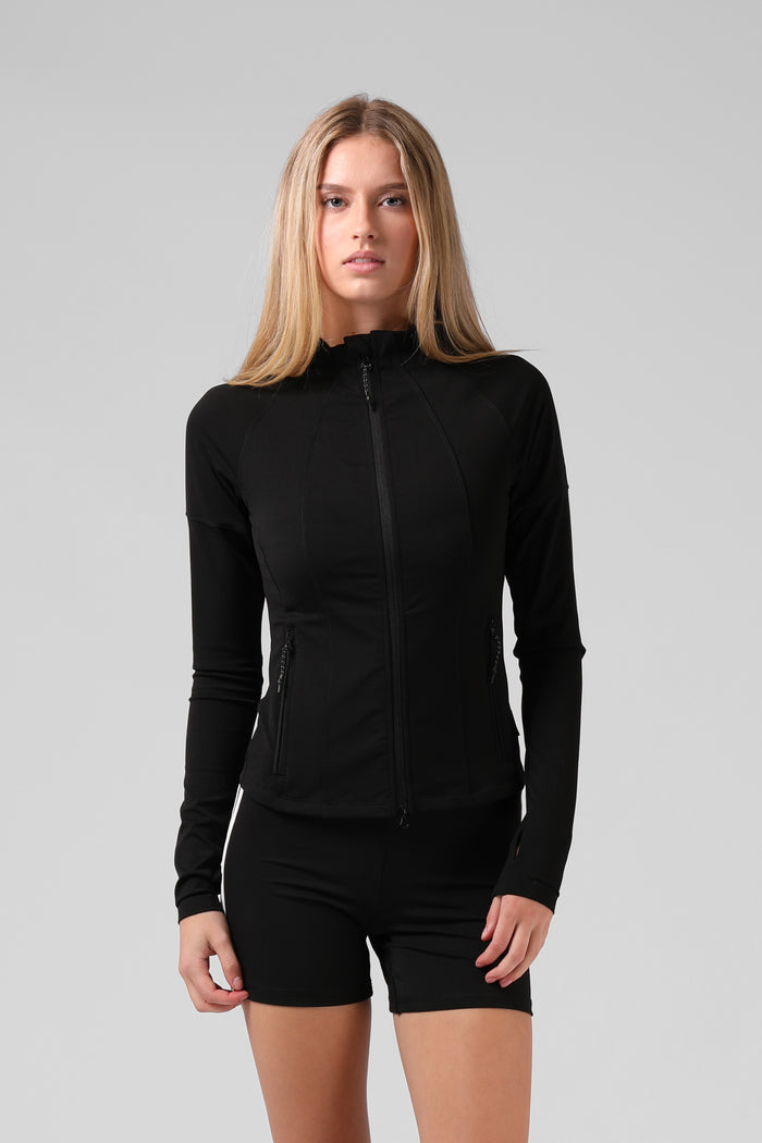 Active Zip Thru - Black