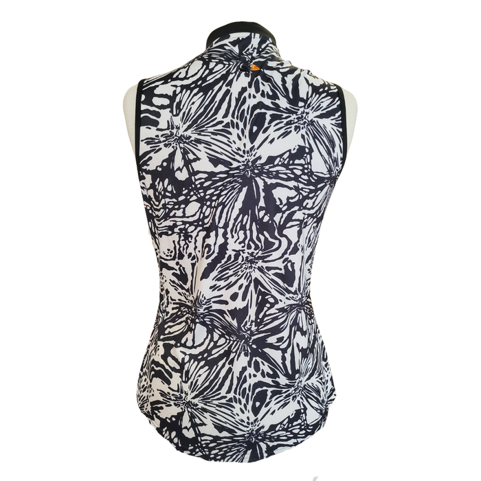 Adidas Women's Black & White Floral Sleeveless Golf Top Size S