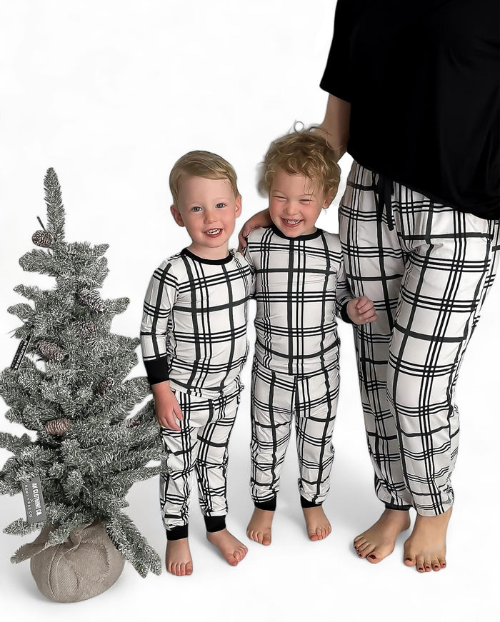 ADULT - BAMBOO PAJAMA JOGGERS - MERRY PLAID