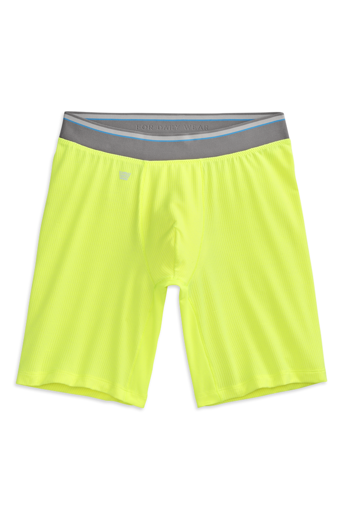Velocity Heather | Front view of Airknitx 8" Boxer Brief in Velocity Heather