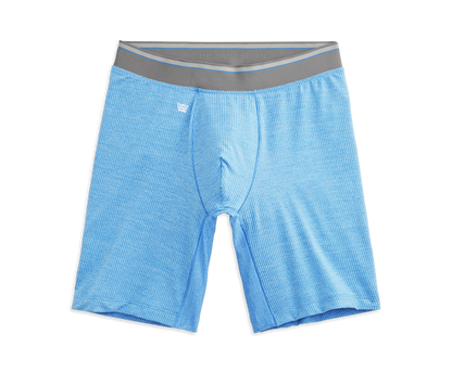 Danube Heather | Front view of Airknitx 8" Boxer Brief in Danube Heather