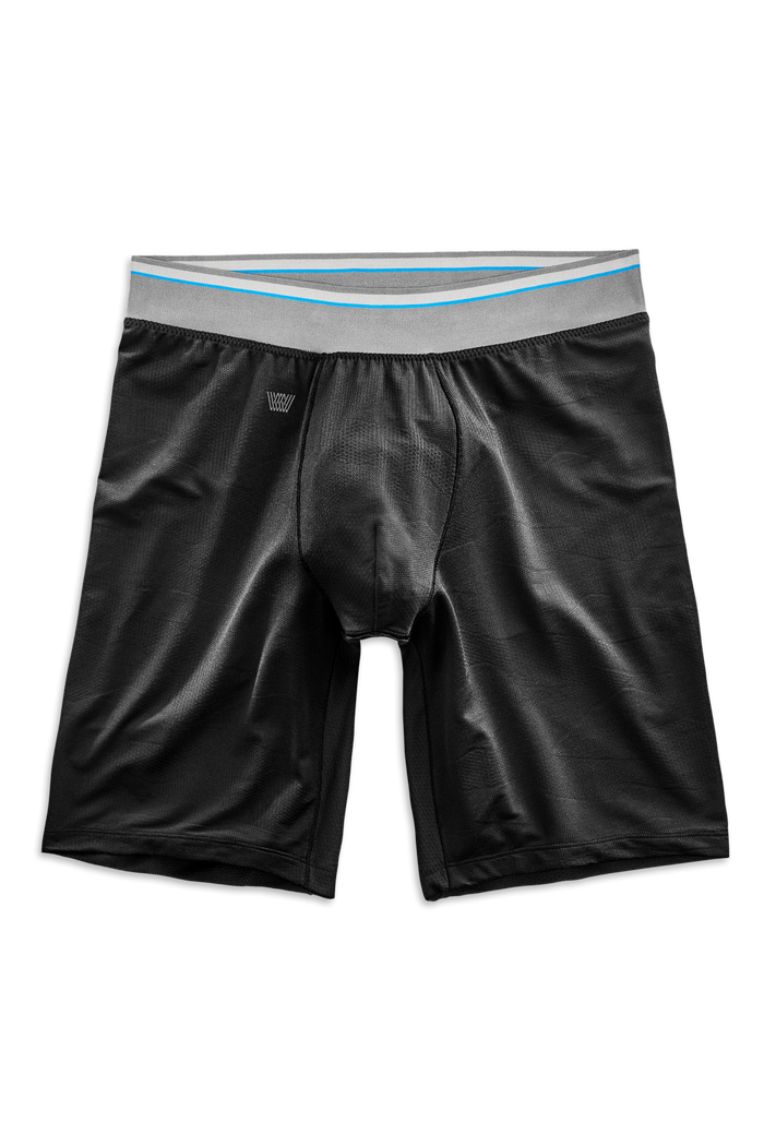 True Black | Front view of AIRKNITx HD 8" Boxer Brief in True Black