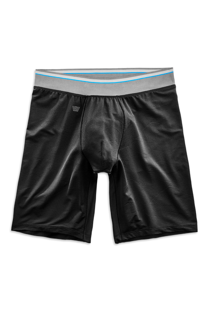 True Black | Front view of AIRKNITx HD 8" Boxer Brief in True Black