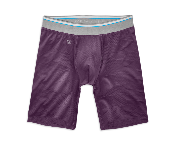 Mission Fig | Front view of AIRKNITx HD 8" Boxer Brief in Mission Fig