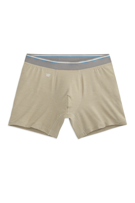 Front view of AIRKNITx Boxer Brief in Sisal Heather