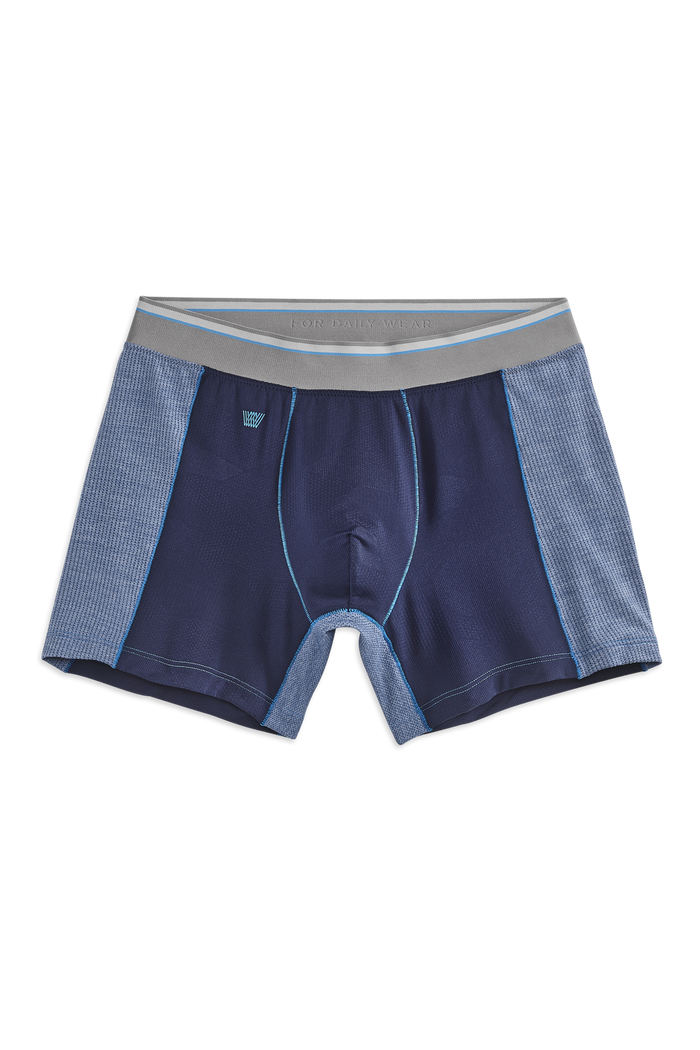 True Navy Moonlighting | Front view of AIRKNITx HD Boxer Brief in True Navy Moonlighting