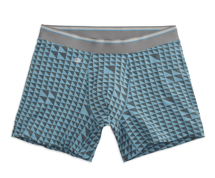 Weldon Blue - Triangular | Front view of AIRKNITˣ Boxer Brief in Weldon Blue - Triangular