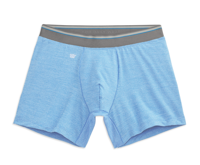 Danube Heather | Front view of AIRKNITx Boxer Briefs in Danube Heather