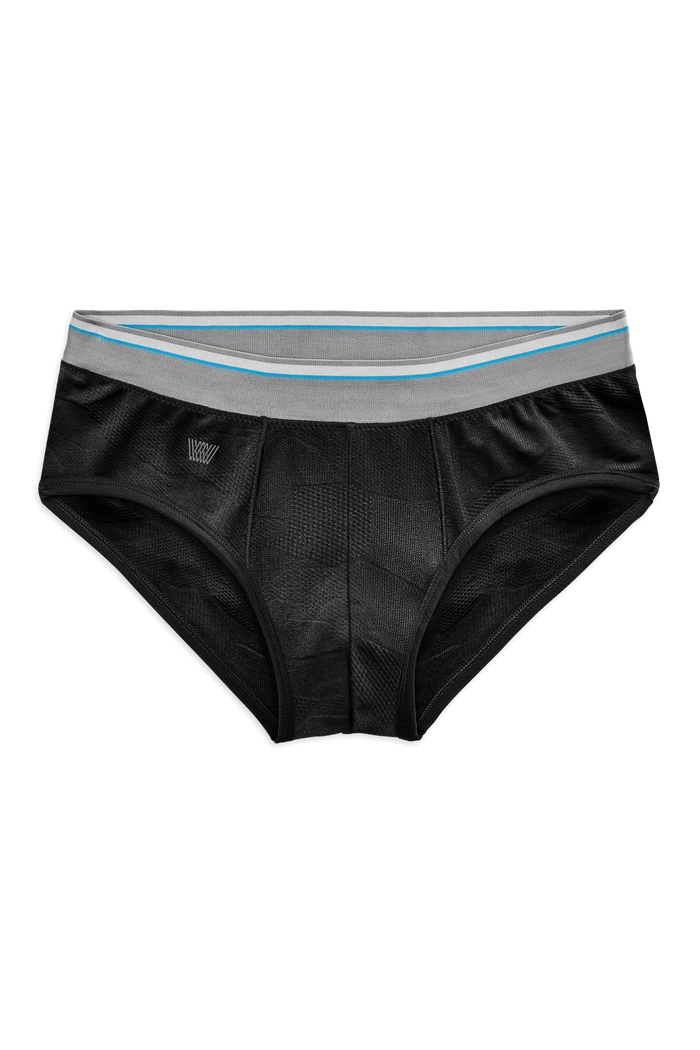 True Black | Front view of AIRKNITx HD Briefs in True Black