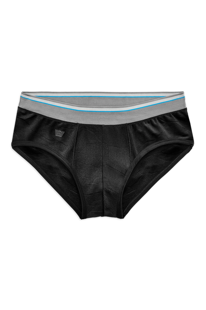 True Black | Front view of AIRKNITx HD Briefs in True Black