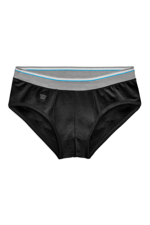 True Black | Front view of AIRKNITx HD Briefs in True Black