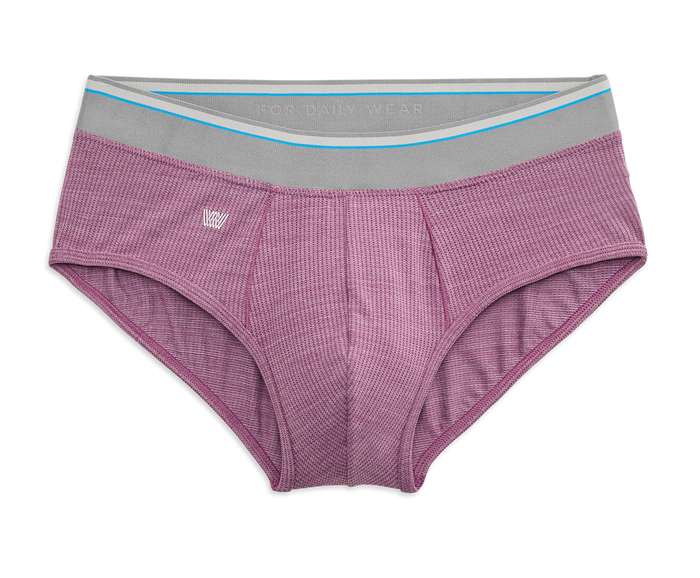 Purple Mist Heather | Front view of Airknitx Brief in Purple Mist Heather