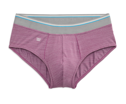 Purple Mist Heather | Front view of Airknitx Brief in Purple Mist Heather