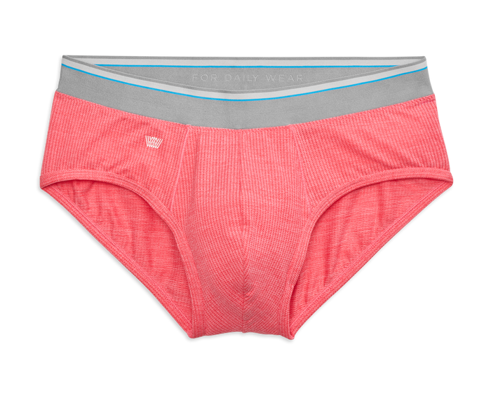 Calypso Heather | Front view of Airknitx Brief in Calypso Heather