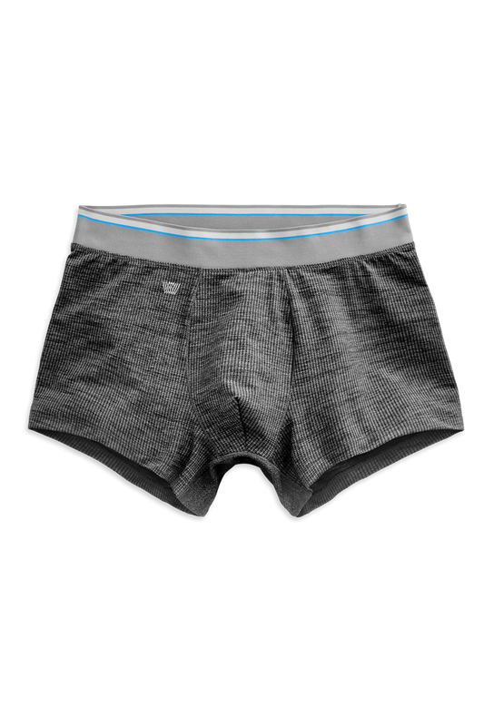 Charcoal Heather | Front view of AirknitX Trunk in Charcoal Heather