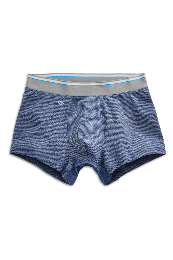 Indigo Heather | Front view of AirknitX Trunk in Indigo Heather