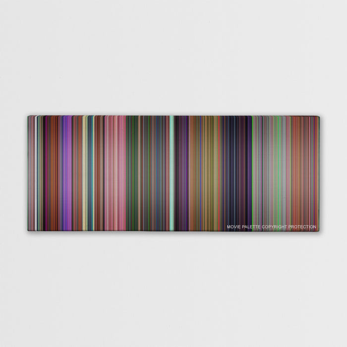 Alice in Wonderland color palette canvas print: thousands of thin vertical stripes of color