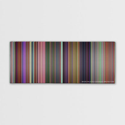 Alice in Wonderland color palette canvas print: thousands of thin vertical stripes of color