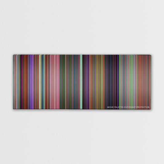 Alice in Wonderland color palette canvas print: thousands of thin vertical stripes of color