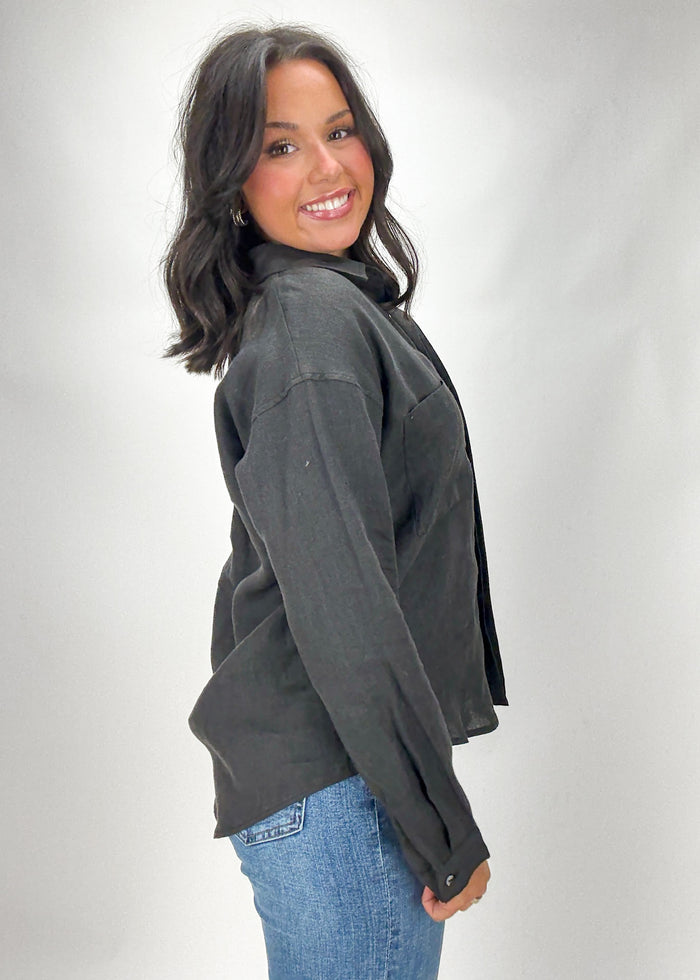 Allie Linen Button Down