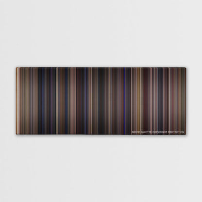 Almost Famous color palette canvas print: thousands of thin vertical stripes of color