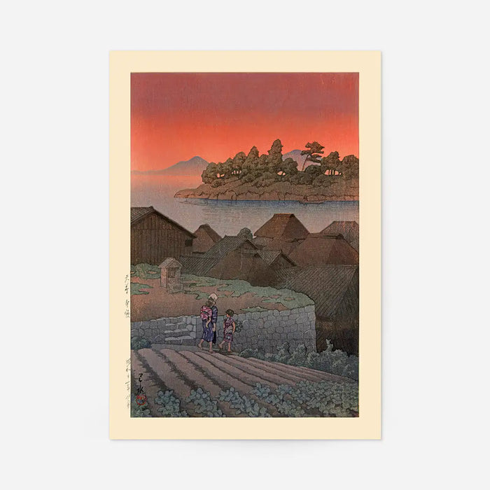 Amakusa Print by Hasui Kawase, Japanese woodblock print, unframed