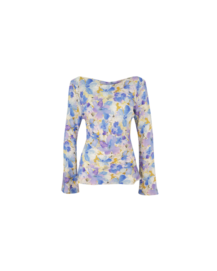 ANDIE LONG SLEEVE BLUEBERRY FLORAL