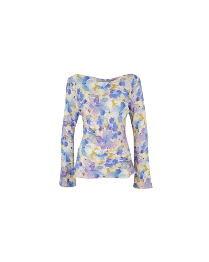 ANDIE LONG SLEEVE BLUEBERRY FLORAL