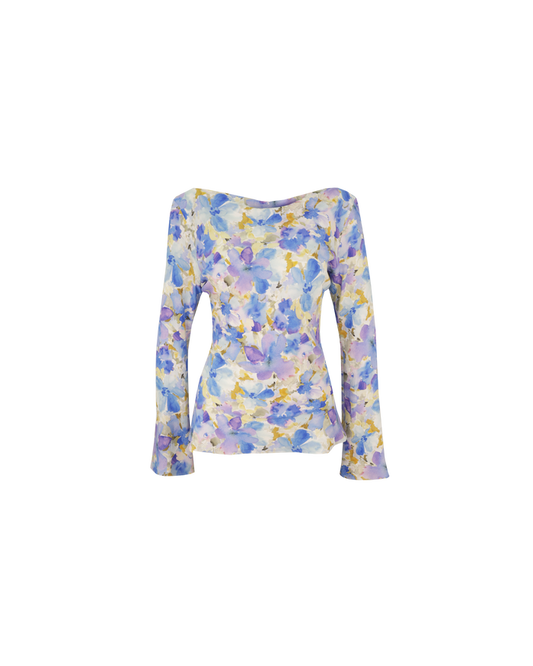 ANDIE LONG SLEEVE BLUEBERRY FLORAL