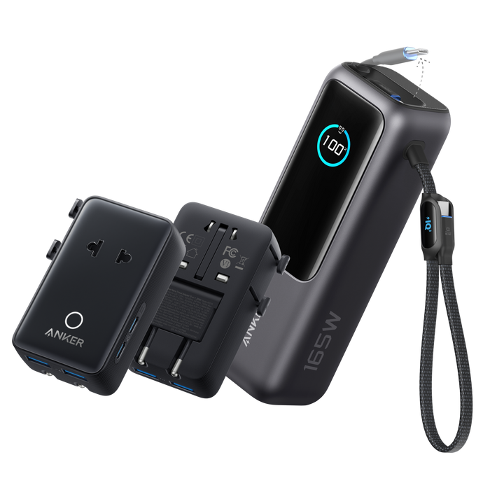 Space Black / Power Bank + Travel Adapter