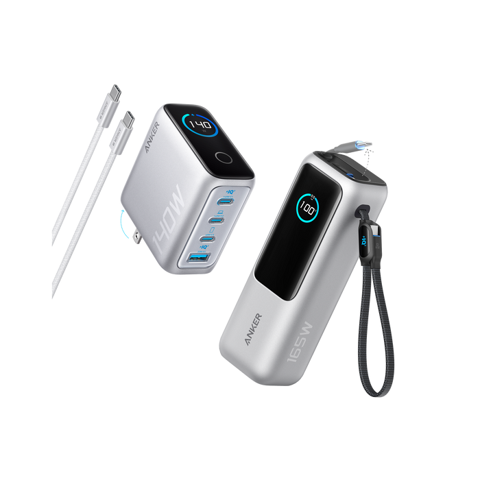 Silver / Power Bank + Charger