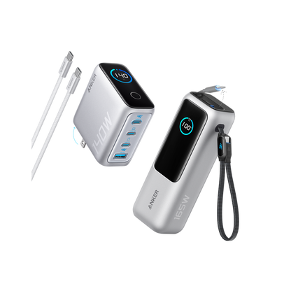 Silver / Power Bank + Charger