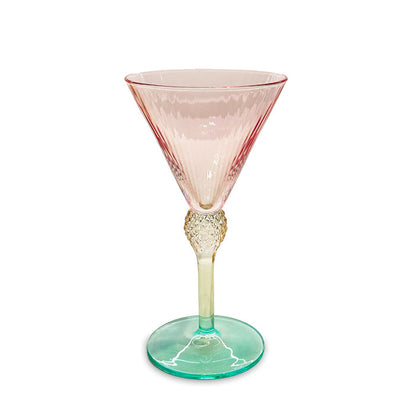 Beatriz Ball Glass Aquarelle Martini — Multicolor martini glass isolated on white