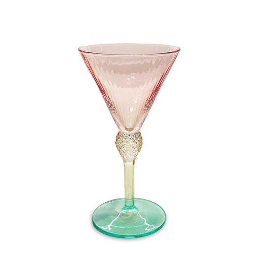 Beatriz Ball Glass Aquarelle Martini — Multicolor martini glass isolated on white