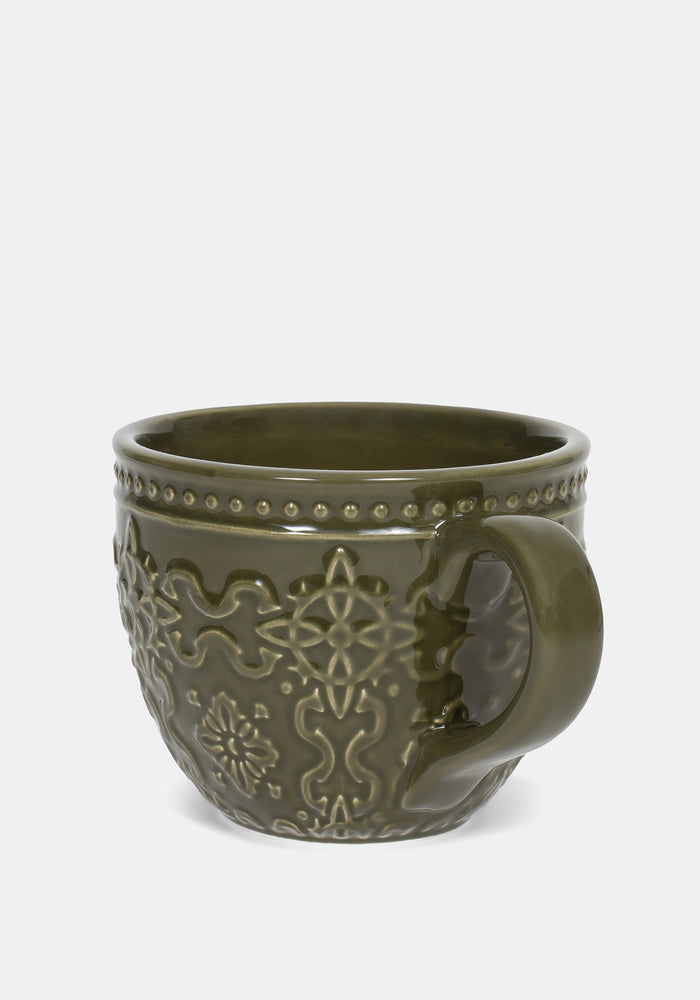 Ashwyn Witches Tile Debossed Mug - Green