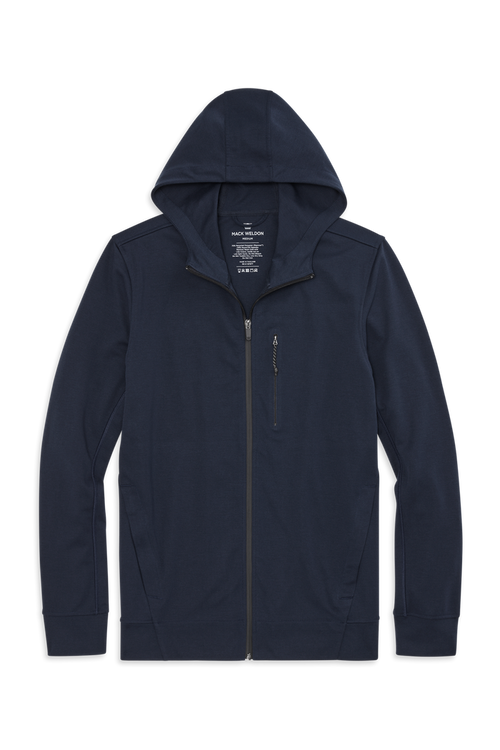 Total Eclipse Blue | Front view of Atlas Full-Zip Hoodie in Total Eclipse Blue