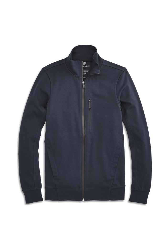 Total Eclipse Blue | Front view of Atlas Full-Zip Jacket in Total Eclipse Blue