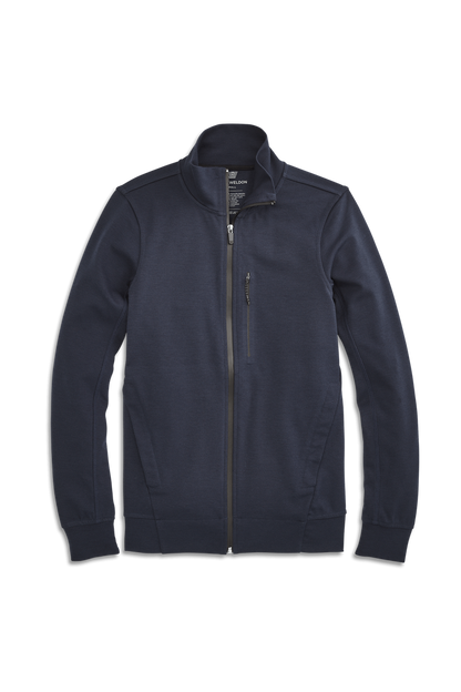 Total Eclipse Blue | Front view of Atlas Full-Zip Jacket in Total Eclipse Blue