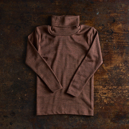 Auk Kids Top - Merino Wool & Silk - Squirrel