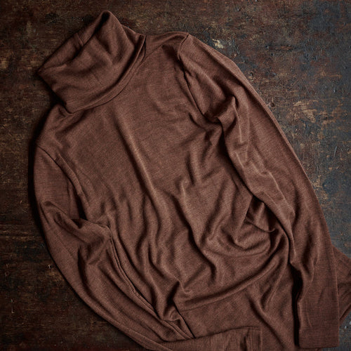 Auk Women’s Top - Merino Wool & Silk - Squirrel