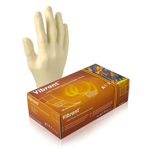 Aurelia Vibrant Latex Gloves (6 mil) | Exam Grade | Case of 1000