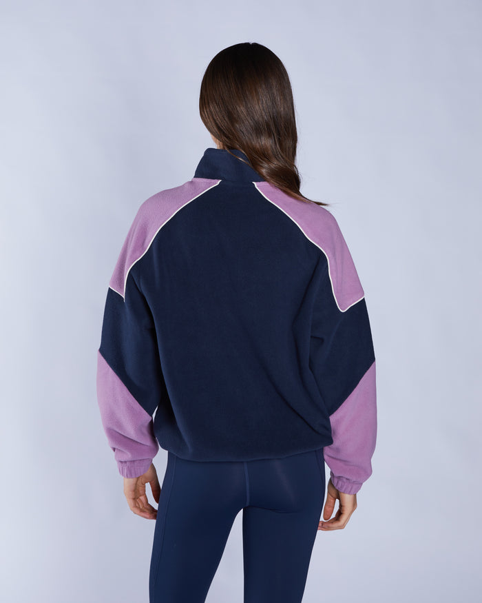 Avi Fleece Half Zip Navy Blossom