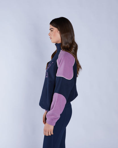 Avi Fleece Half Zip Navy Blossom