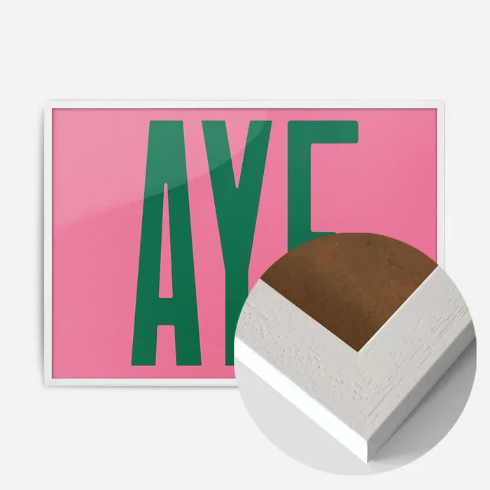 21x30cm | 8¼ x 11¾in / White Wood Frame