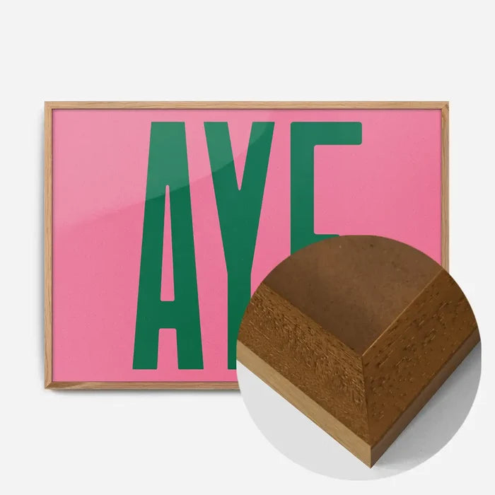 21x30cm | 8¼ x 11¾in / Oak Wood Frame