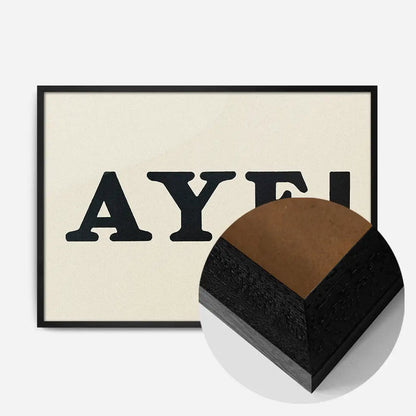21x30cm | 8¼ x 11¾in / Black Wood Frame